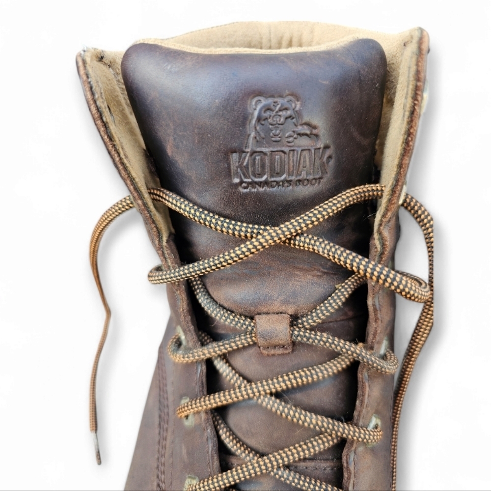 Kodiak Brown Men's Casual Workwear Waterproof Leather Boots, Size 12 US - Picture 6 of 8